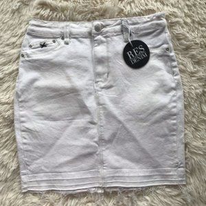 RES White Denim Skirt